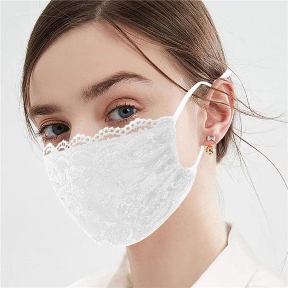 Earent Anti Dust Mouth Covers Reusable and Washable Cotton Covering Lace